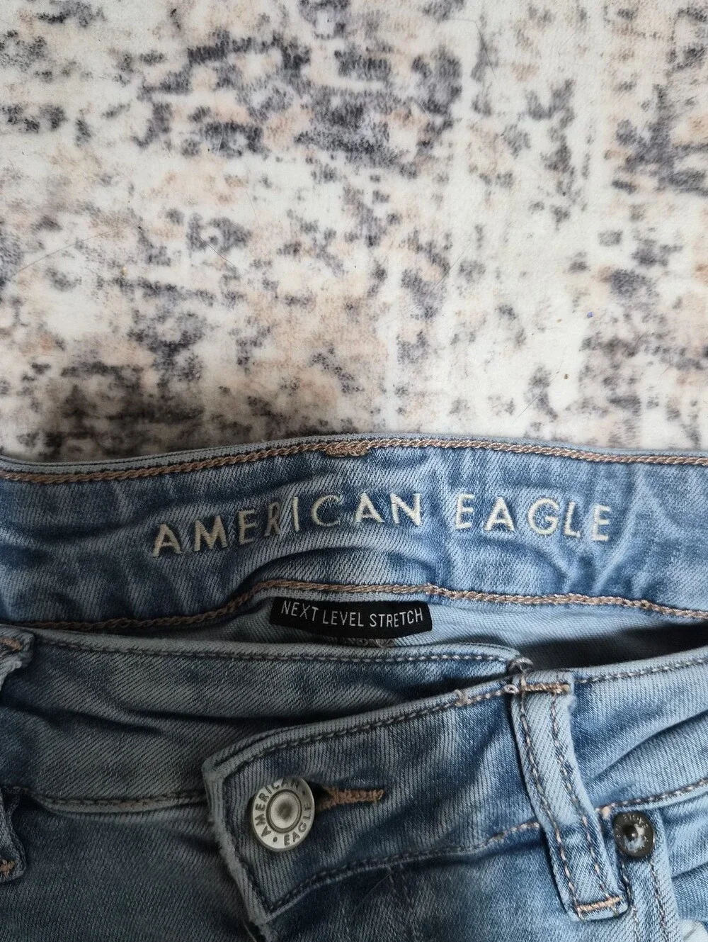 Light Blue Distressed Flared Women's Jeans American Eagle